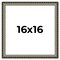 16x16 Silver Wood Picture Frame - UV Acrylic, Foam Board Backing, Hanging Hardware